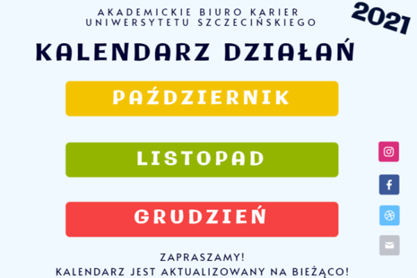 Kalendarz działań Akademickiego Biura Karier US