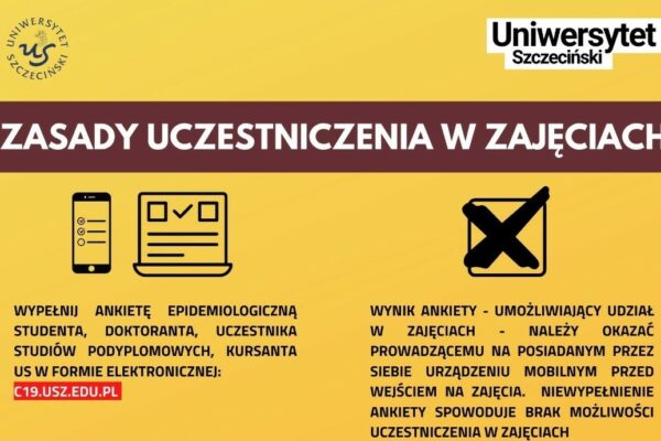 ZASADY UCZESTNICZENIA W ZAJĘCIACH